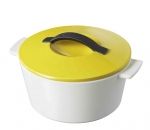 Cocotte jaune 22 cm Revolution (porcelaine tous feux dont induction) + couvercle