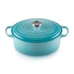 Cocotte ovale 29 cm Bleu Caraibes
