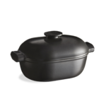 Cocotte ovale en ceramique 36x23,5 cm Gris Ardoise