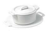Cocotte porcelaine+couvercle 1 l 17 x 16 x 10,5