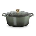 Cocotte ronde 28 cm Thym bouton dore