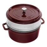 Cocotte ronde avec panier vapeur 26 cm Grenadine