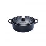 Cocotte Signature en fonte emaillee ovale 23 cm noir