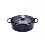 Cocotte Signature en fonte emaillee ovale 25 cm noir