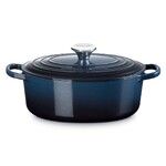 Cocotte Signature en fonte emaillee ovale 27 cm Nuit