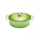Cocotte Signature en fonte emaillee ovale 27 cm vert Palm