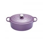 Cocotte Signature en fonte emaillee ovale 27 cm violet Ametist