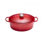 Cocotte Signature en fonte emaillee ovale 29 cm rouge Burgundy