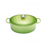 Cocotte Signature en fonte emaillee ovale 29 cm vert Palm