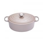 Cocotte Signature en fonte emaillee ovale 31 cm beige Sisal