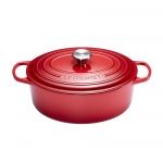 Cocotte Signature en fonte emaillee ovale 33 cm rouge Burgundy