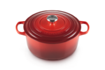 Cocotte Signature en fonte emaillee Ronde 18 cm Cerise