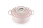 Cocotte Signature en fonte emaillee Ronde 20 cm SHELL PINK
