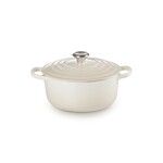 Cocotte Signature en fonte emaillee Ronde 22 cm Meringue