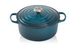 Cocotte Signature en fonte emaillee Ronde 24 cm Deep Teal