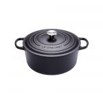 Cocotte Signature en fonte emaillee Ronde 24 cm Noir Mat