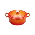 Cocotte Signature en fonte emaillee Ronde 24 cm Volcanique