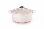 Cocotte Signature en fonte emaillee Ronde 24 cm SHELL PINK