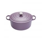 Cocotte Signature en fonte emaillee ronde 24 cm violet Ametist