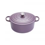 Cocotte Signature en fonte emaillee ronde 26 cm violet Ametist