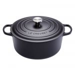 Cocotte SIGNATURE en Fonte Emaillee Ronde 34 cm NOIR MAT
