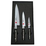 Coffret 3 Couteaux avec Couteau Chef, Utilitaire et Office DAMAS HONOKI