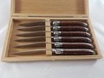 Coffret 6 couteaux Laguiole Prestige en Amourette finition Brillant