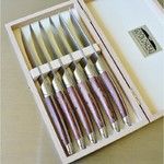 Coffret 6 couteaux Thiers Avantage en Bois de violette finition Mat