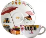 Coffret de 2 Tasses & Soucoupes Dejeuner ROUTE DES INDES