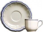 Coffret de 2 Tasses & Soucoupes Cafe FILET BLEU