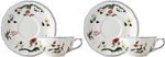 Coffret de 2 Tasses & Soucoupes Dejeuner OISEAUX DU PARADIS