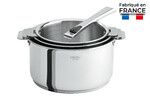Coffret de 3 Casseroles 16 a 20 cm avec 1 Poignee Inox CASTELINE AMOVIBLE