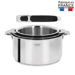 Serie de 3 casseroles 16 a 20 cm Casteline amovible + 1 Poignee Zenith 3