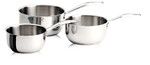 Serie de de 3 casseroles Cookway Master de Cristel inox de 16 a 20 cm