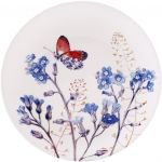 Coffret de 4 assiettes a canapes en faience Azur