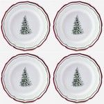 Coffret de 4 Assiettes Canapes FILET Noel