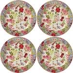 Coffret de 4 Assiettes Canapes MILLEFLEURS