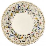 Coffret de 4 assiettes a canapes en faience Toscana