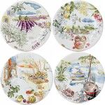 X4 Assiettes a dessert assorties * PROVENCE
