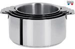 Serie de 4 casseroles de 14 a 20 cm inox Mutine amovible sans poignee