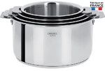Coffret de 4 casseroles Inox 14 a 20 cm Inox CASTELINE AMOVIBLE
