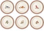 Coffret de 6 Assiettes Dessert Assorties JARDIN IMAGINAIRE
