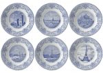 Coffret de 6 Assiettes Dessert Assorties MONUMENTS PARIS