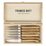 Coffret de 6 couteaux a steak Capucin manche bois d'Olivier
