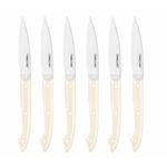 Coffret de 6 couteaux a steak Capucin manche ivoire