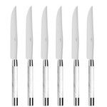 Coffret de 6 couteaux a steak Conty blanc