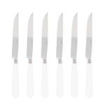 Coffret de 6 couteaux a steak NEWBRIDGE BLANC ECUME