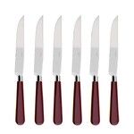 Coffret de 6 couteaux a steak NEWBRIDGE CERISE