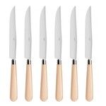 Coffret de 6 couteaux a steak NEWBRIDGE CREME BLANC CASSE