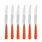 Coffret de 6 couteaux a steak NEWBRIDGE ORANGE